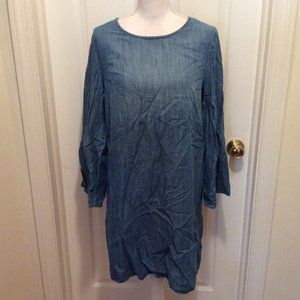 Cloth & Stone Anthropologie Dress M Blue Chambray